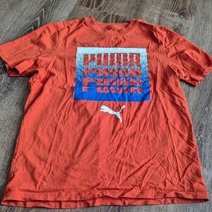 Puma mens medium orange logo t shirt